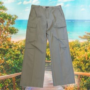 Banana Republic Cargo Pants, Khaki Color, 100% Cotton, 6-Pockets, Men’s 36 x 34